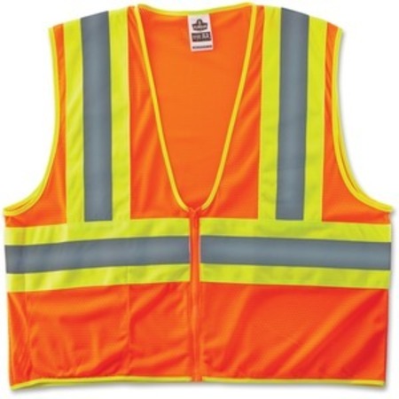 ERGODYNE Vest, Cls2, Two-Tone, L/Xl, Orn EGO21305